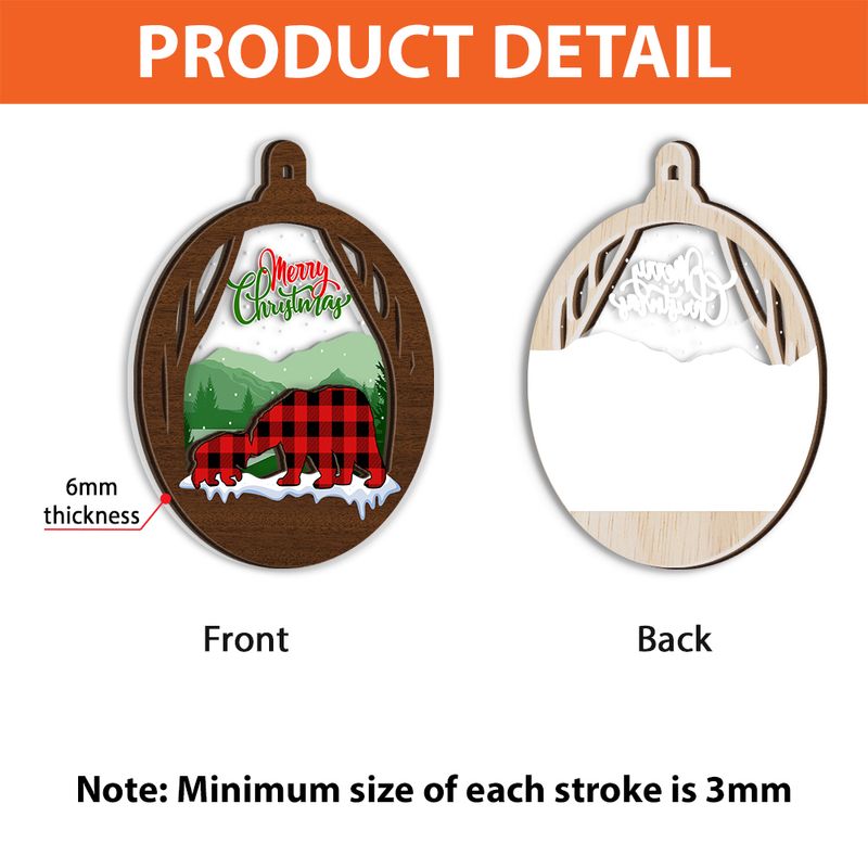 2 Layered Mix Ornament Details - Bowling Gifts