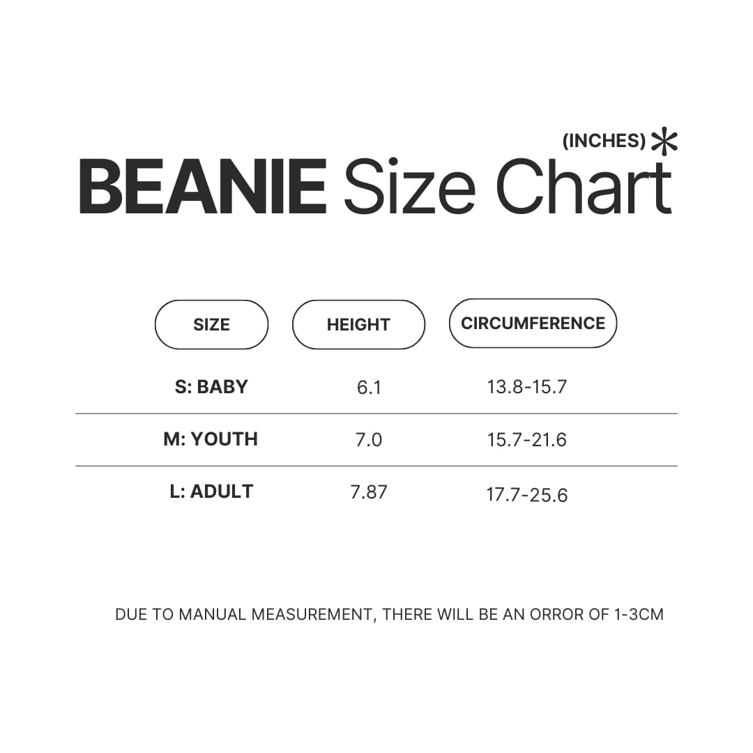 Beanie Size Chart - Attack On Titan Merch