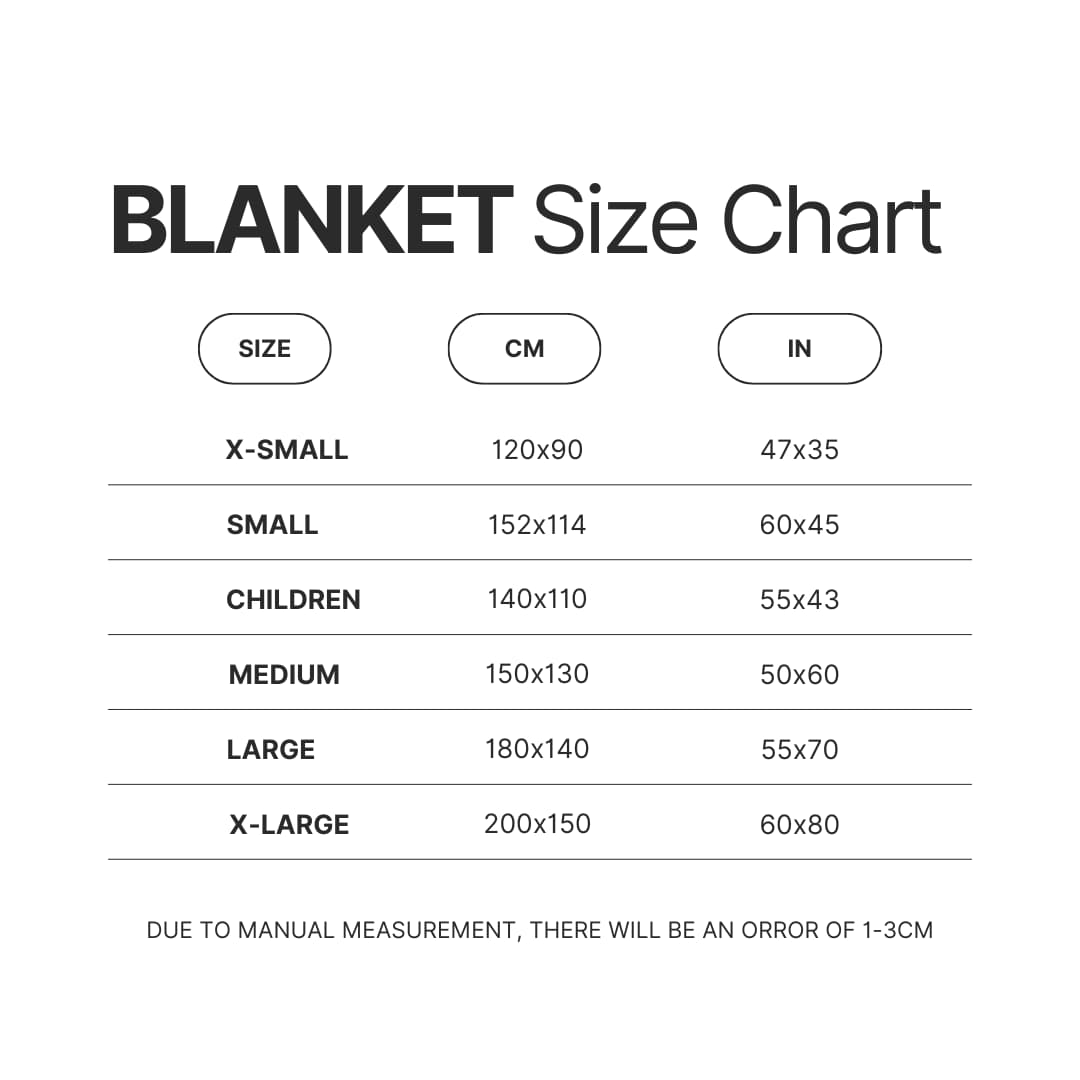 Blanket Size Chart - Amon Amarth Shop