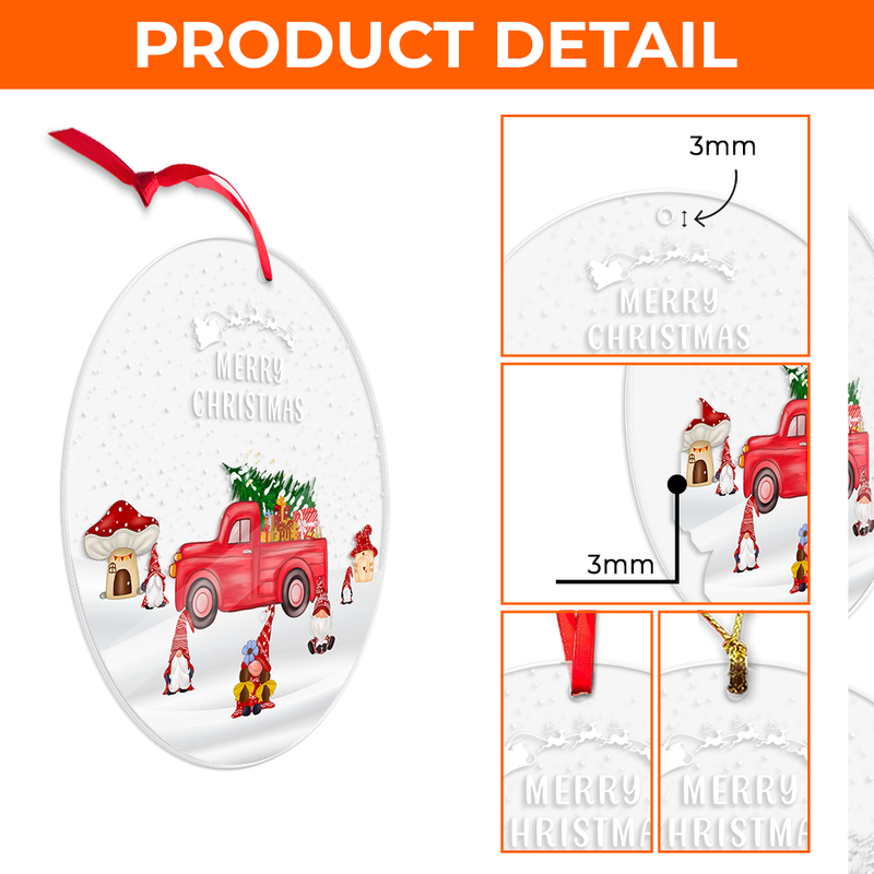 Transparent Acrylic Ornament Details - Personalized Ornaments Store